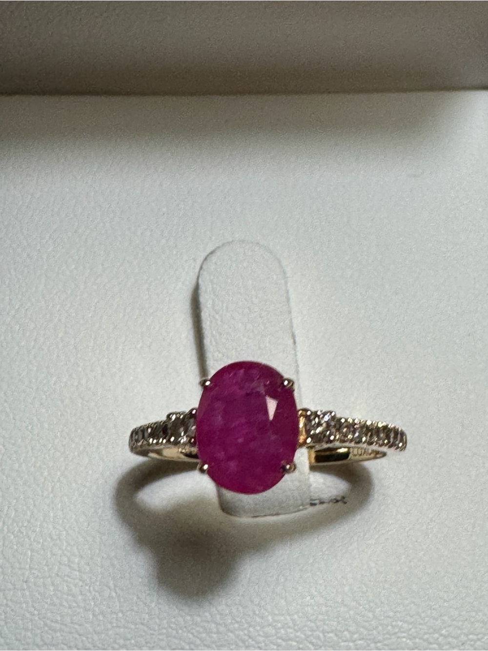 AAA Montepuez ruby diamond ring 14k